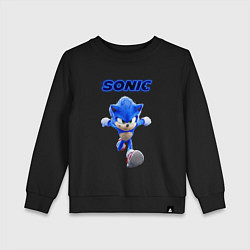 Свитшот хлопковый детский SONIC, цвет: черный
