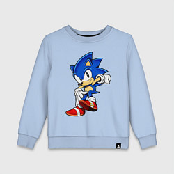 Свитшот хлопковый детский SONIC, цвет: мягкое небо