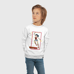Свитшот хлопковый детский Wonder Woman 1984, цвет: белый — фото 2