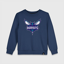 Свитшот хлопковый детский Charlotte Hornets 1, цвет: тёмно-синий