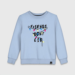Свитшот хлопковый детский Friends dont lie, цвет: мягкое небо