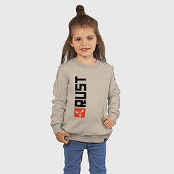 Свитшот хлопковый детский RUST, цвет: миндальный — фото 2