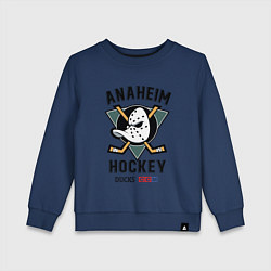 Свитшот хлопковый детский ANAHEIM DUCKS, цвет: тёмно-синий