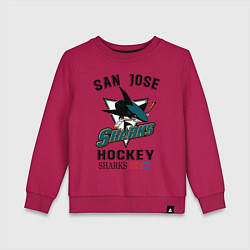 Свитшот хлопковый детский SAN JOSE SHARKS, цвет: маджента