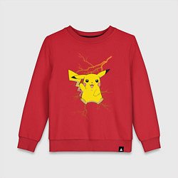 Свитшот хлопковый детский Pikachu, цвет: красный