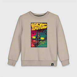 Свитшот хлопковый детский Back to the Future, цвет: миндальный