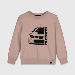 Свитшот хлопковый детский SUBARU Z, цвет: пыльно-розовый