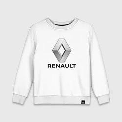 Свитшот хлопковый детский RENAULT, цвет: белый