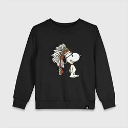 Свитшот хлопковый детский Snoopy, цвет: черный
