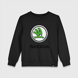 Свитшот хлопковый детский SKODA, цвет: черный