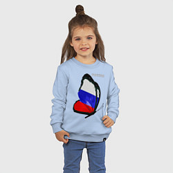 Свитшот хлопковый детский Россия, цвет: мягкое небо — фото 2