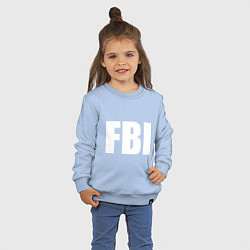 Свитшот хлопковый детский FBI, цвет: мягкое небо — фото 2