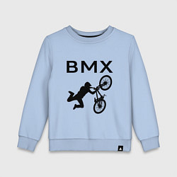 Свитшот хлопковый детский Велоспорт BMX Z, цвет: мягкое небо