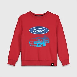 Свитшот хлопковый детский Ford Z, цвет: красный