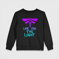 Свитшот хлопковый детский ЦИКАДЫ LOOK FOR THE LIGHT, цвет: черный