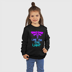 Свитшот хлопковый детский ЦИКАДЫ LOOK FOR THE LIGHT, цвет: черный — фото 2