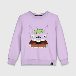 Свитшот хлопковый детский Scream Totoro, цвет: лаванда
