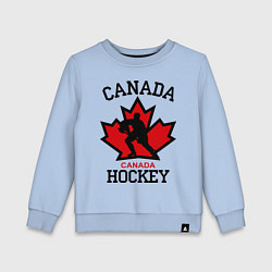 Свитшот хлопковый детский Canada Hockey, цвет: мягкое небо