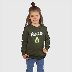Свитшот хлопковый детский Avocado, цвет: хаки — фото 2