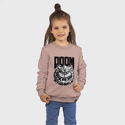 Свитшот хлопковый детский КАКОДЕМОН DOOM Z, цвет: пыльно-розовый — фото 2