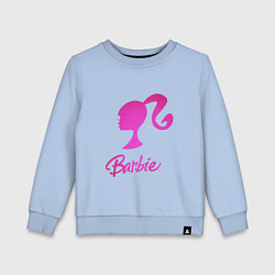 Свитшот хлопковый детский Барби, цвет: мягкое небо