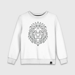 Свитшот хлопковый детский Геометрический Лев, цвет: белый