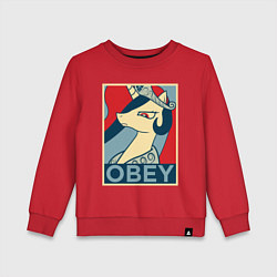 Свитшот хлопковый детский Trixie OBEY, цвет: красный
