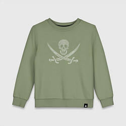 Свитшот хлопковый детский Pirate, цвет: авокадо