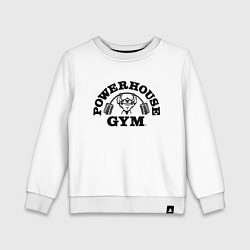 Свитшот хлопковый детский GYM, цвет: белый
