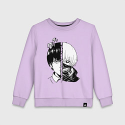 Свитшот хлопковый детский Токийский гуль, цвет: лаванда