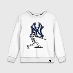 Свитшот хлопковый детский New York Yankees - baseball team, цвет: белый