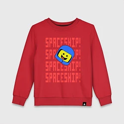 Свитшот хлопковый детский Spaceship, цвет: красный
