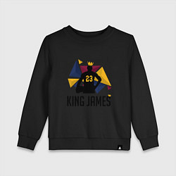 Свитшот хлопковый детский King James, цвет: черный
