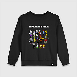 Свитшот хлопковый детский UNDERTALE, цвет: черный