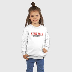 Свитшот хлопковый детский Star Trek Discovery Logo Z, цвет: белый — фото 2