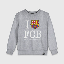 Свитшот хлопковый детский Barcelona FC, цвет: меланж