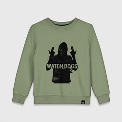 Свитшот хлопковый детский Watch dogs 2 Z, цвет: авокадо