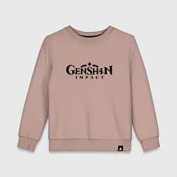 Свитшот хлопковый детский Genshin Impact Logo Z, цвет: пыльно-розовый