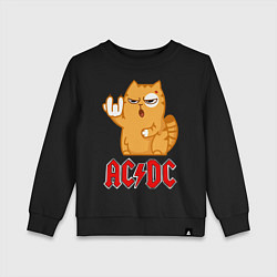 Детский свитшот ACDC rock cat