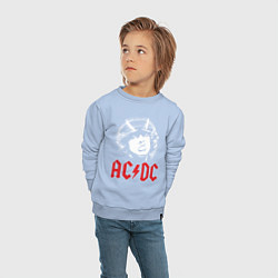 Свитшот хлопковый детский ACDC, цвет: мягкое небо — фото 2
