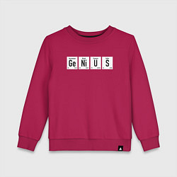 Свитшот хлопковый детский GENIUS, цвет: маджента