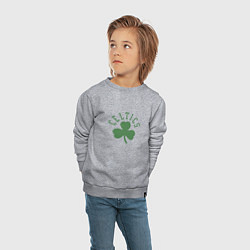 Свитшот хлопковый детский Boston Celtics, цвет: меланж — фото 2