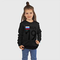 Свитшот хлопковый детский RUS 19, цвет: черный — фото 2