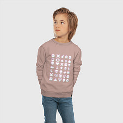 Свитшот хлопковый детский LDR Glitch, цвет: пыльно-розовый — фото 2