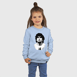 Свитшот хлопковый детский Диего Марадона, цвет: мягкое небо — фото 2