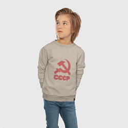 Свитшот хлопковый детский СССР, цвет: миндальный — фото 2