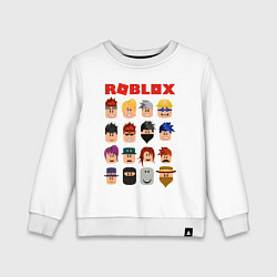 Свитшот хлопковый детский ROBLOX, цвет: белый