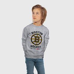 Свитшот хлопковый детский BOSTON BRUINS NHL, цвет: меланж — фото 2