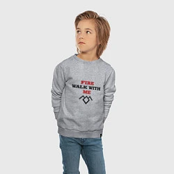Свитшот хлопковый детский Twin Peaks, цвет: меланж — фото 2