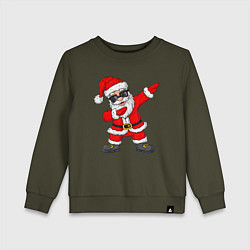 Свитшот хлопковый детский Dabing Santa, цвет: хаки